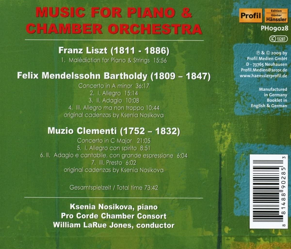 Liszt/Mendelssohn/Clementi: Music For Piano & Chamber Orchestra - slide-1