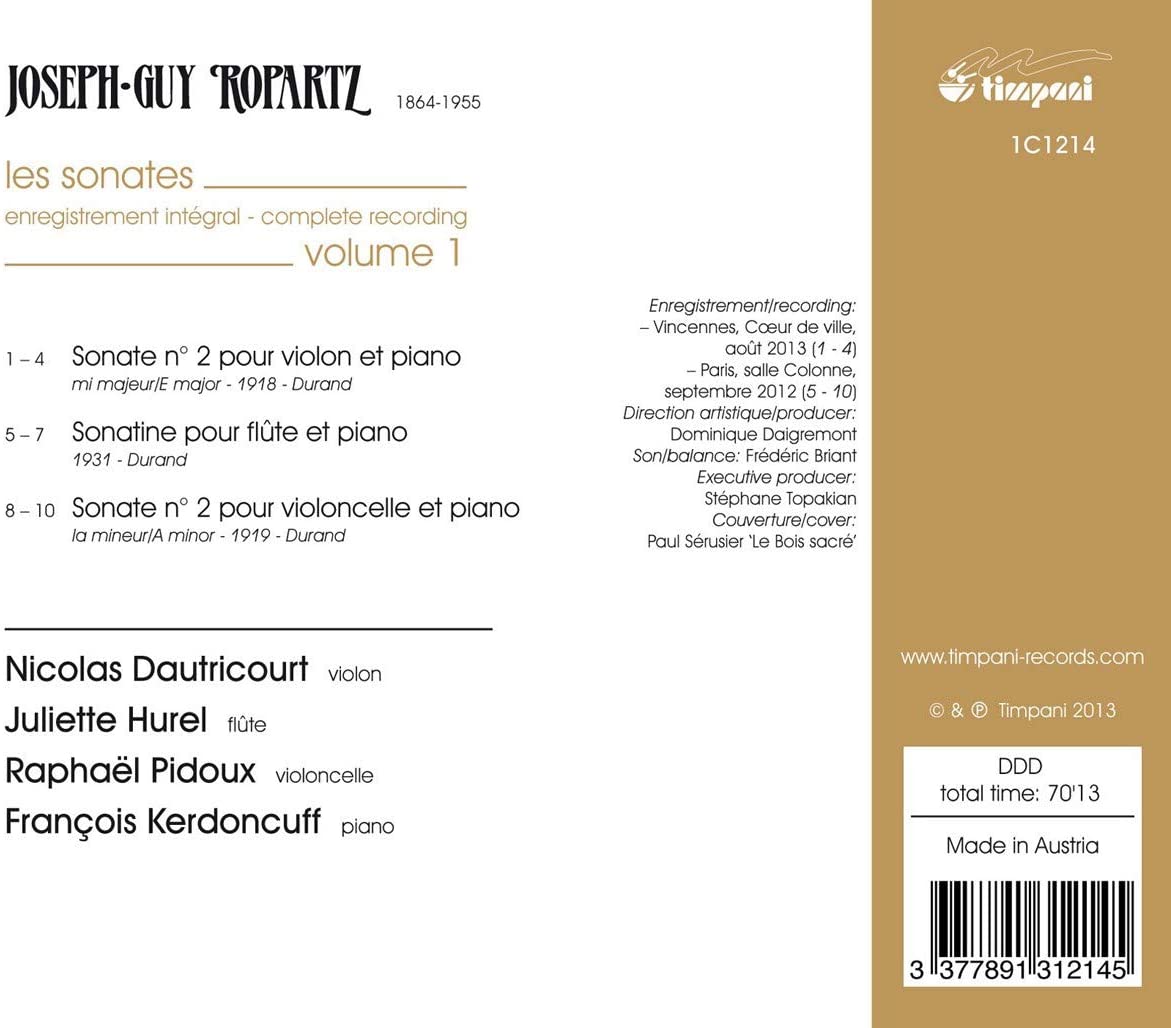 Ropartz: Les Sonates Vol. 1 - slide-1