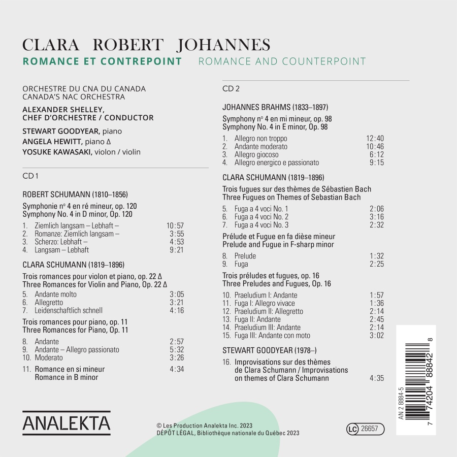 Clara, Robert, Johannes: Romance and Counterpoint - slide-1
