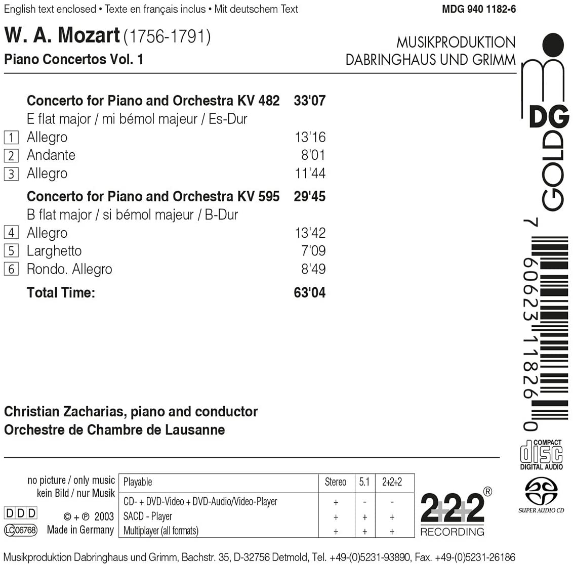 Mozart: Piano concertos vol. 1 - slide-1