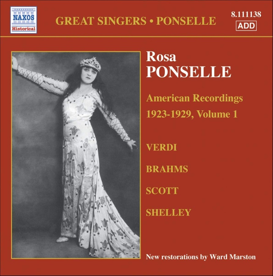 PONSELLE, Rosa: American Recordings, Vol. 1 (1923-1929)