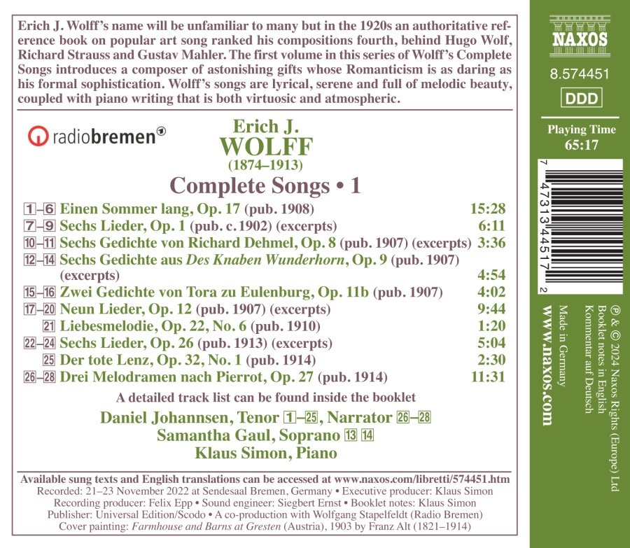Wolff: Complete Songs Vol. 1 - slide-1