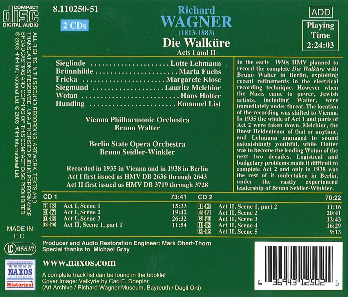 WAGNER: Die Walkure ( 1935-38), - slide-1