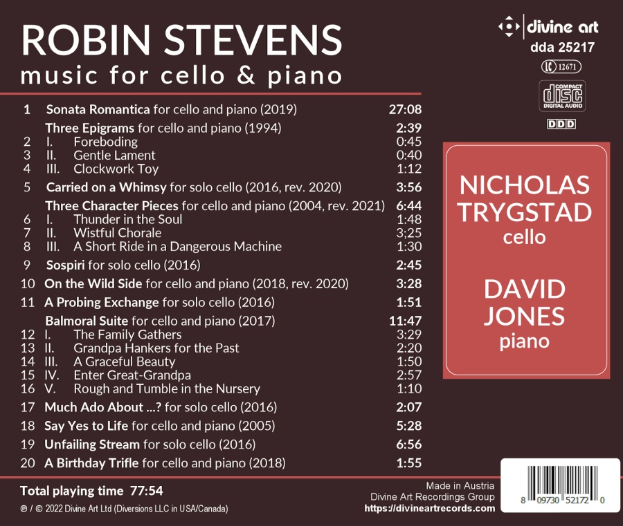 Stevens: Music for Cello & Piano - slide-1