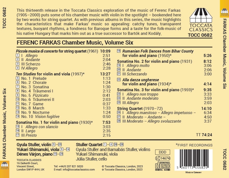 Farkas: Chamber Music Vol. 6 - slide-1