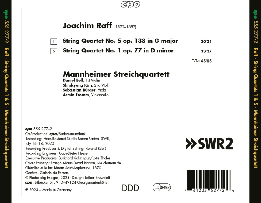 Raff: String Quartets Nos. 1 & 5 - slide-1