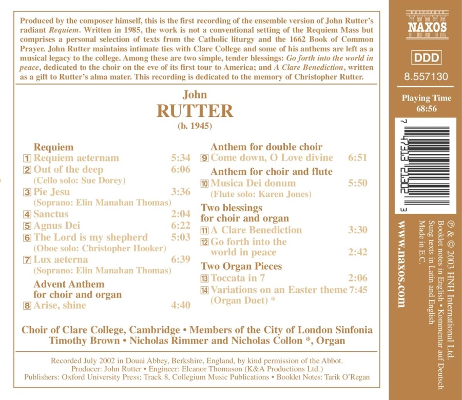 RUTTER: Requiem; Anthems - slide-1