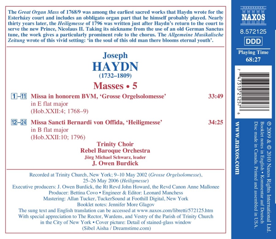 Haydn: Masses Vol. 5 - Nos. 5 "Grosse Orgelsolomesse" and 9 "Heiligmesse" - slide-1