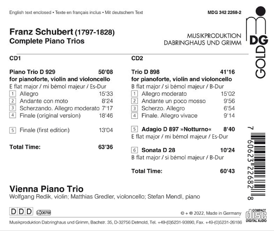 Schubert: Complete Piano Trios - slide-1