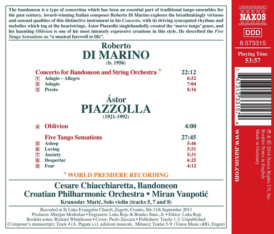 Di Marino & Piazzolla: Music for Bandoneon - slide-1