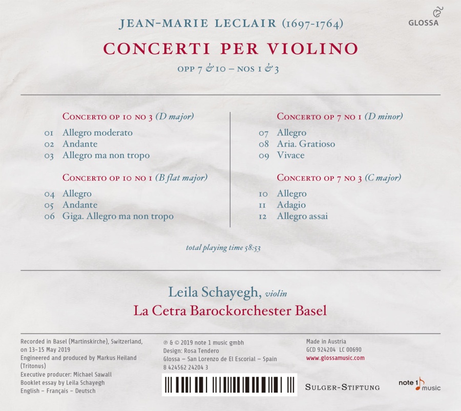 Leclair: Concerti per violino Opp 7 & 10 – Nos. 1 & 3 - slide-1