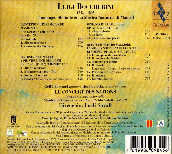 Bocherini: Fandango, Sinfonie & La Musica - slide-1