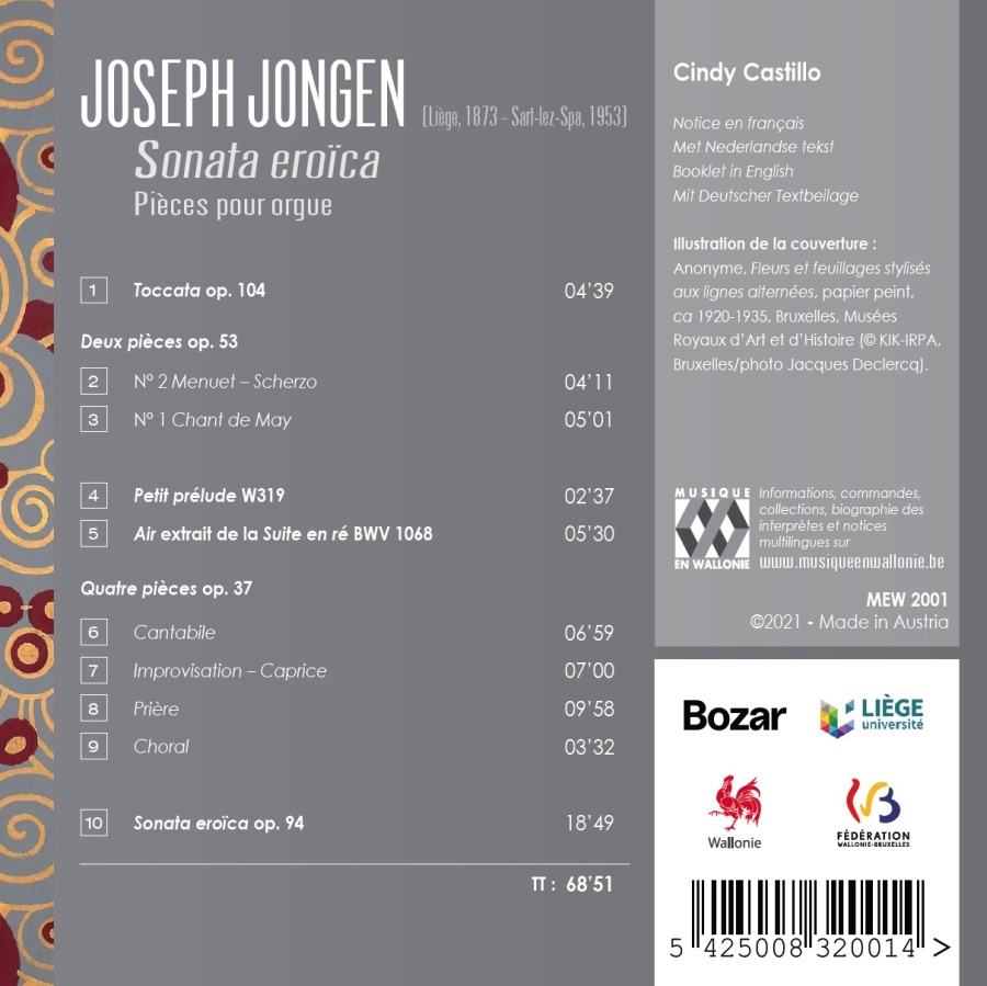 Jongen: Sonata eroïca; Pièces pour orgue - slide-1