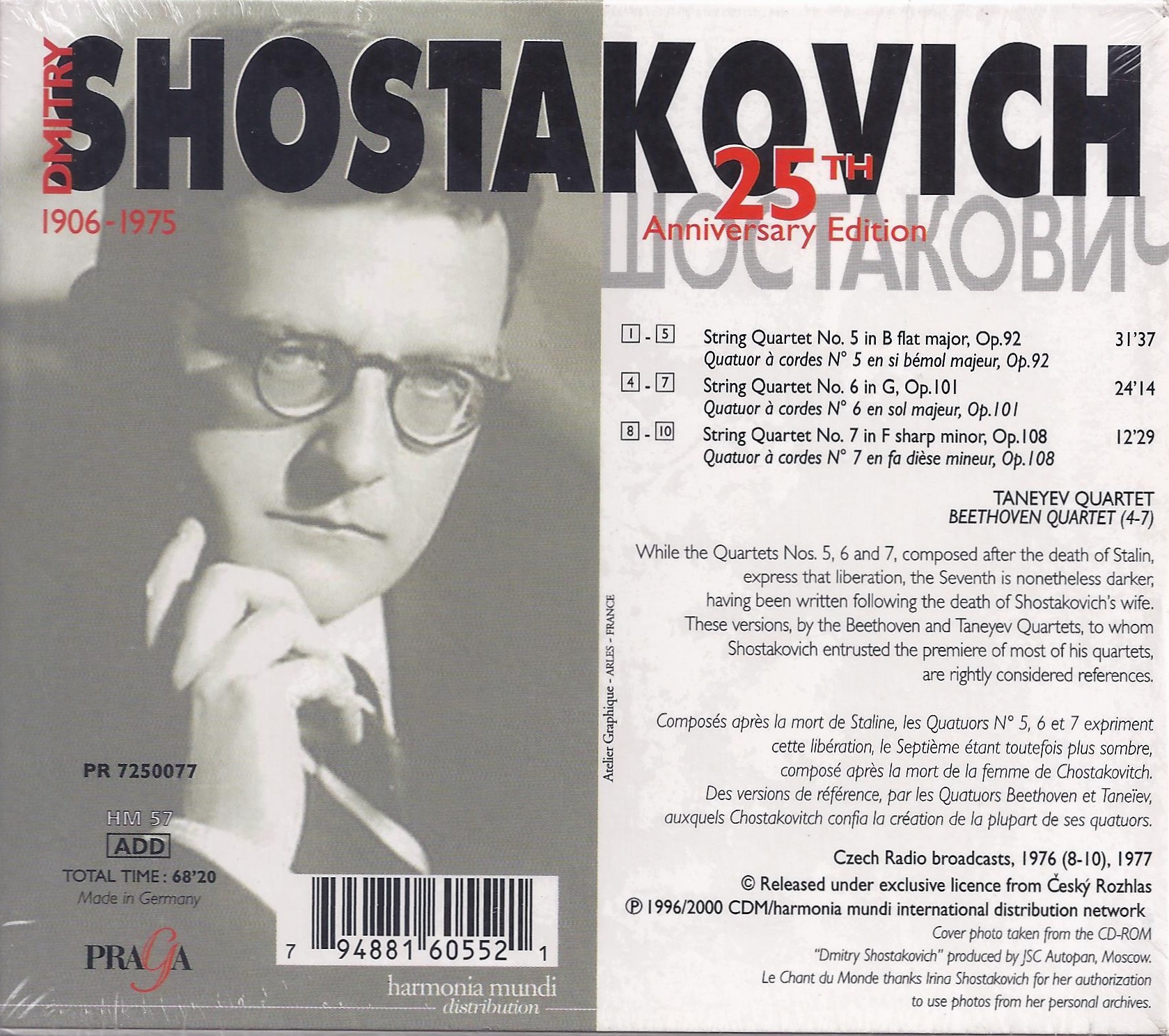 Shostakovich: String Quartets 5, 6, 7 - slide-1