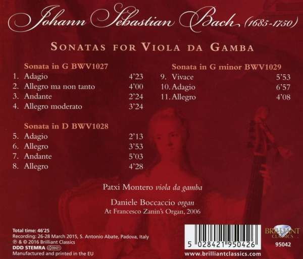 Bach: Sonatas for Viola da Gamba - slide-1