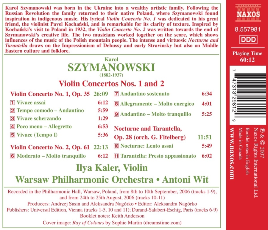 Szymanowski: Violin Concertos 1 & 2 - slide-1