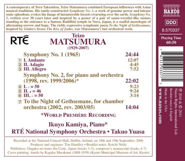 MATSUMURA: Symphonies 1 & 2 - slide-1