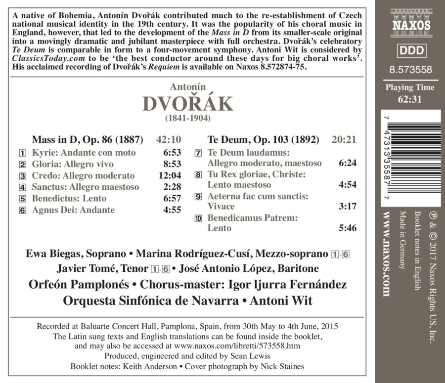 Dvorak: Mass in D; Te Deum - slide-1