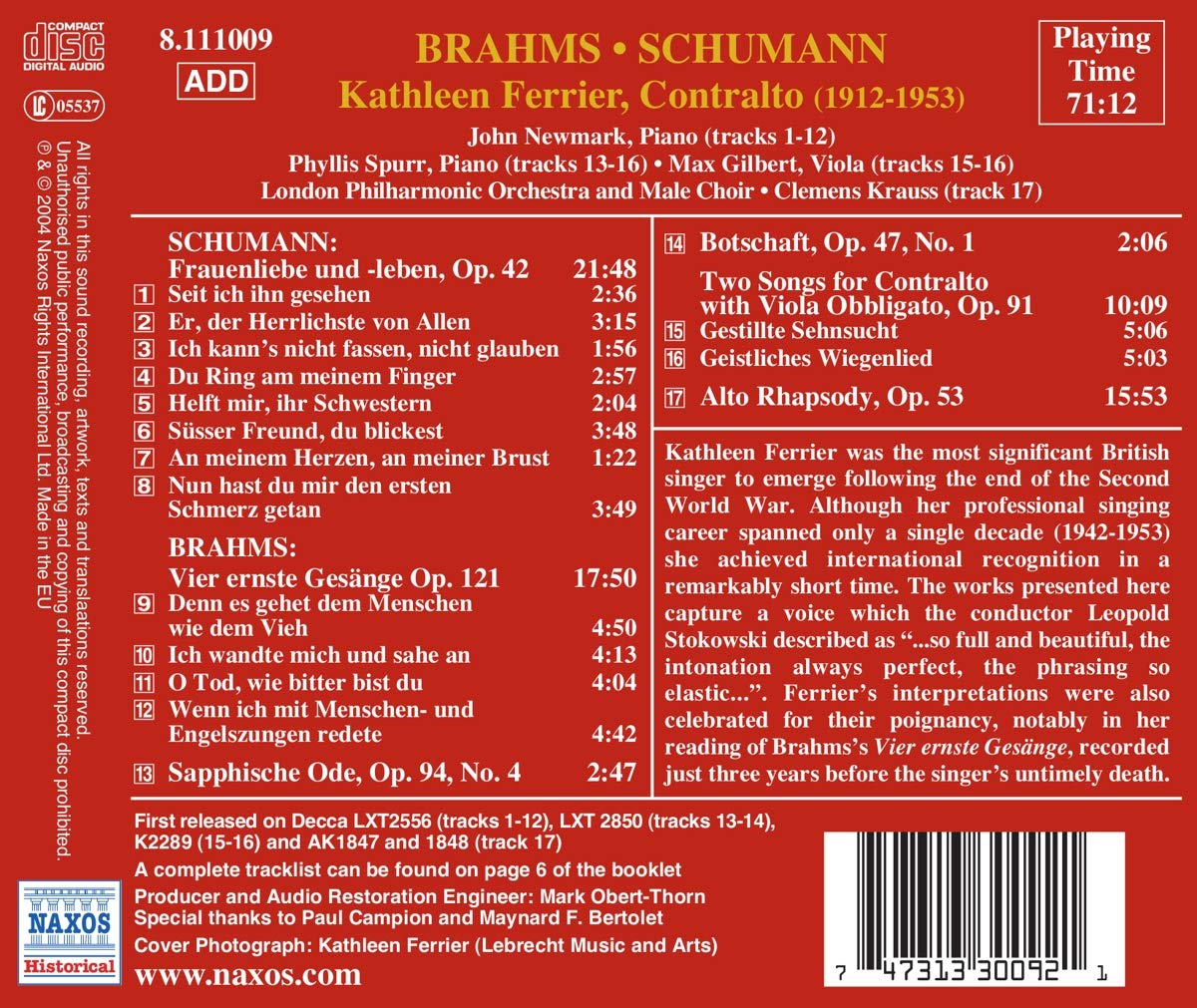 BRAHMS  /  SCHUMANN: Frauenliebe & leben - slide-1