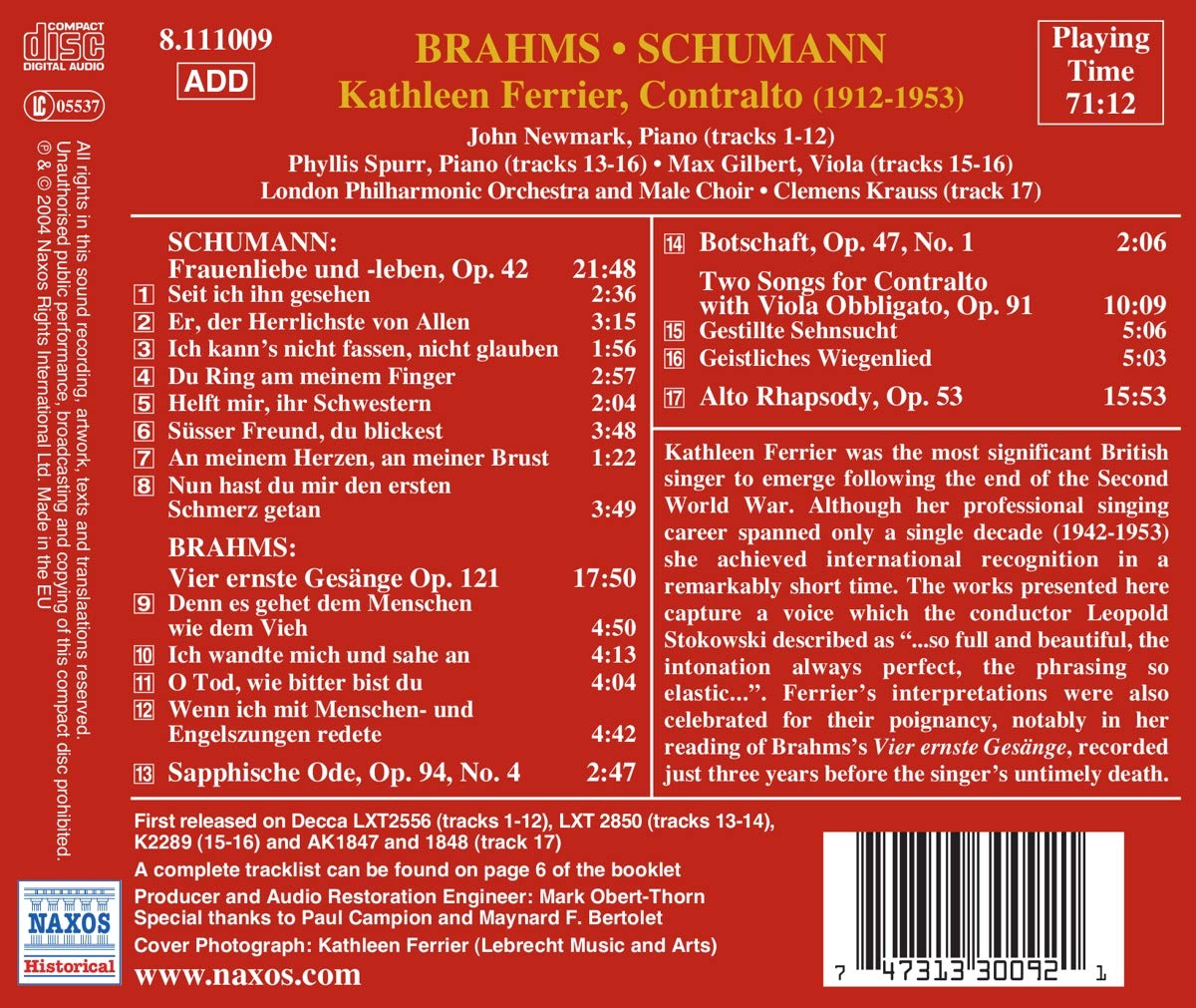 BRAHMS  /  SCHUMANN: Frauenliebe & leben - slide-1