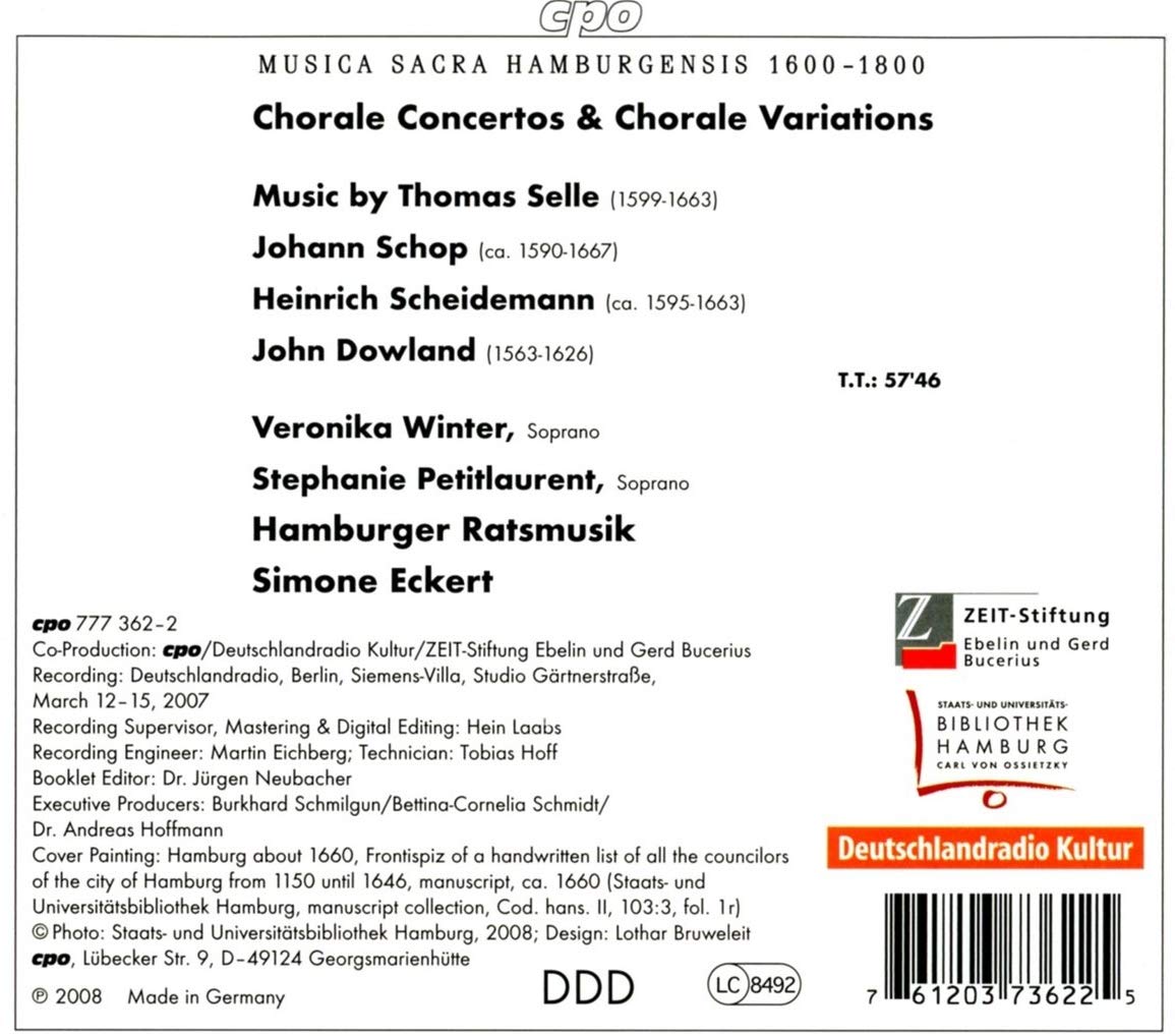 Selle, Schop, Scheidemann: Chorale Concertos & Chorale Variation - slide-1