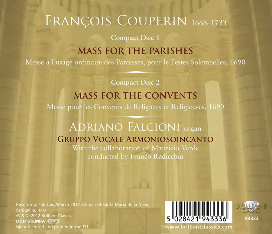 Couperin: Mass for the Parishes - Mass for the Convents - slide-1