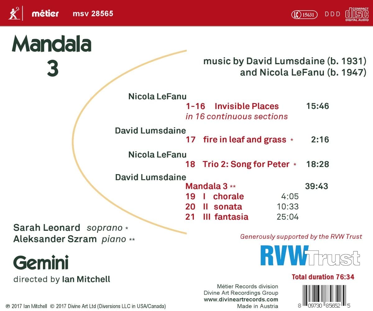 Mandala 3 - music by David Lumsdaine & Nicola LeFanu - slide-1