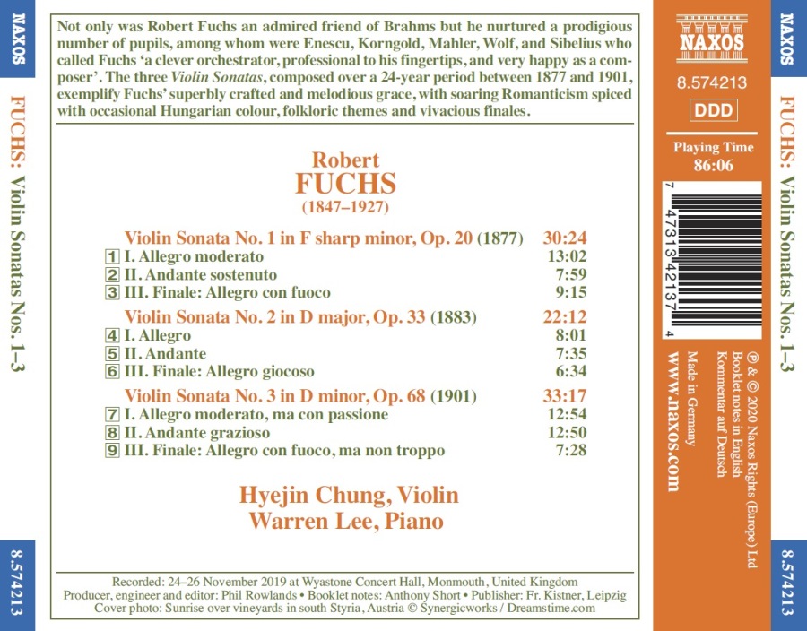 Fuchs: Violin Sonatas Nos. 1 - 3 - slide-1