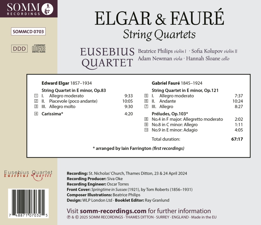 Elgar & Fauré: String Quartets - slide-1