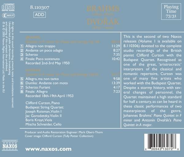 Brahms; Dvorak: Piano Quintets - slide-1