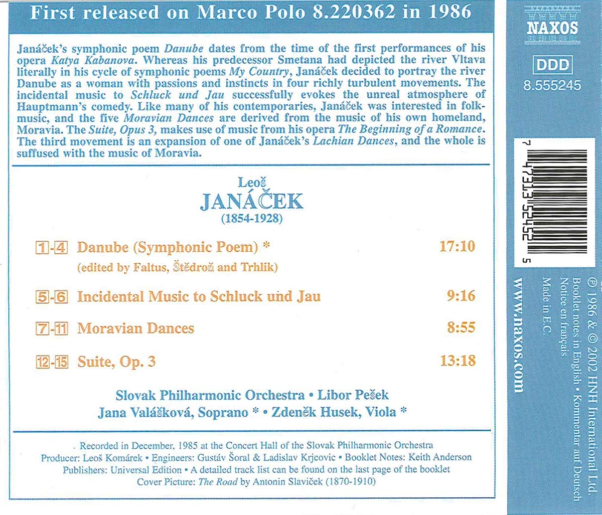 JANACEK: Danube, Moravian Dances, Suite - slide-1