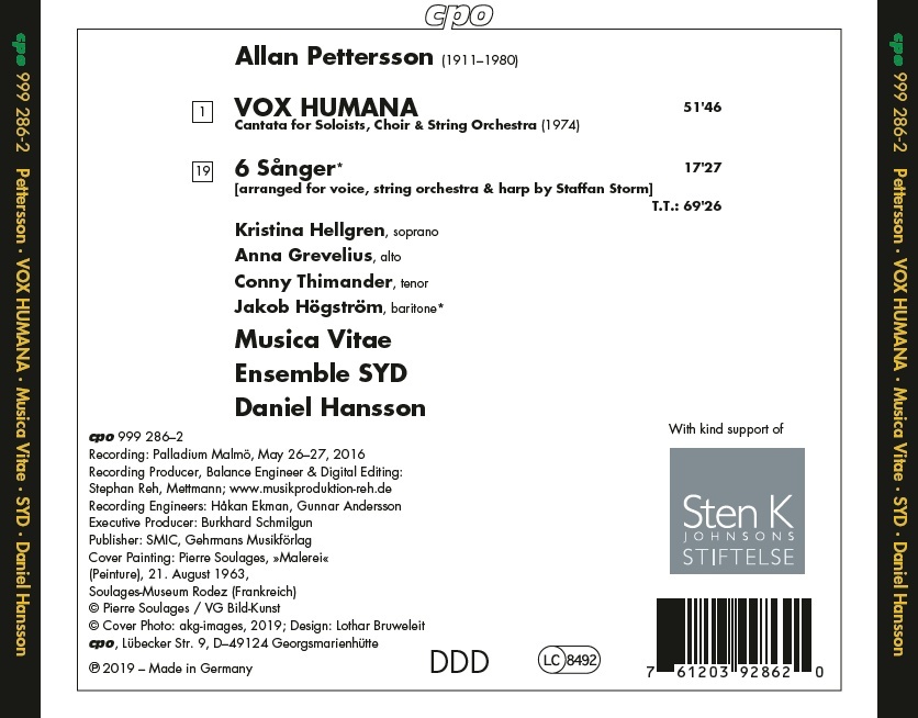 Pettersson: Vox Humana (kantata) - slide-1