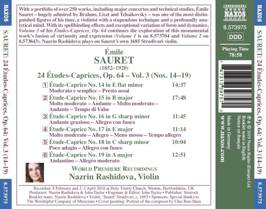 Sauret: 24 Etudes-Caprices Op. 64, Vol. 3 - slide-1