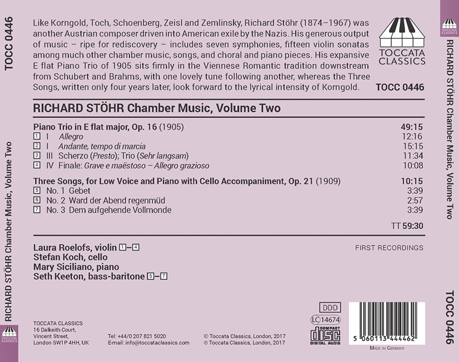 Stöhr: Chamber Music Vol. 2 - slide-1