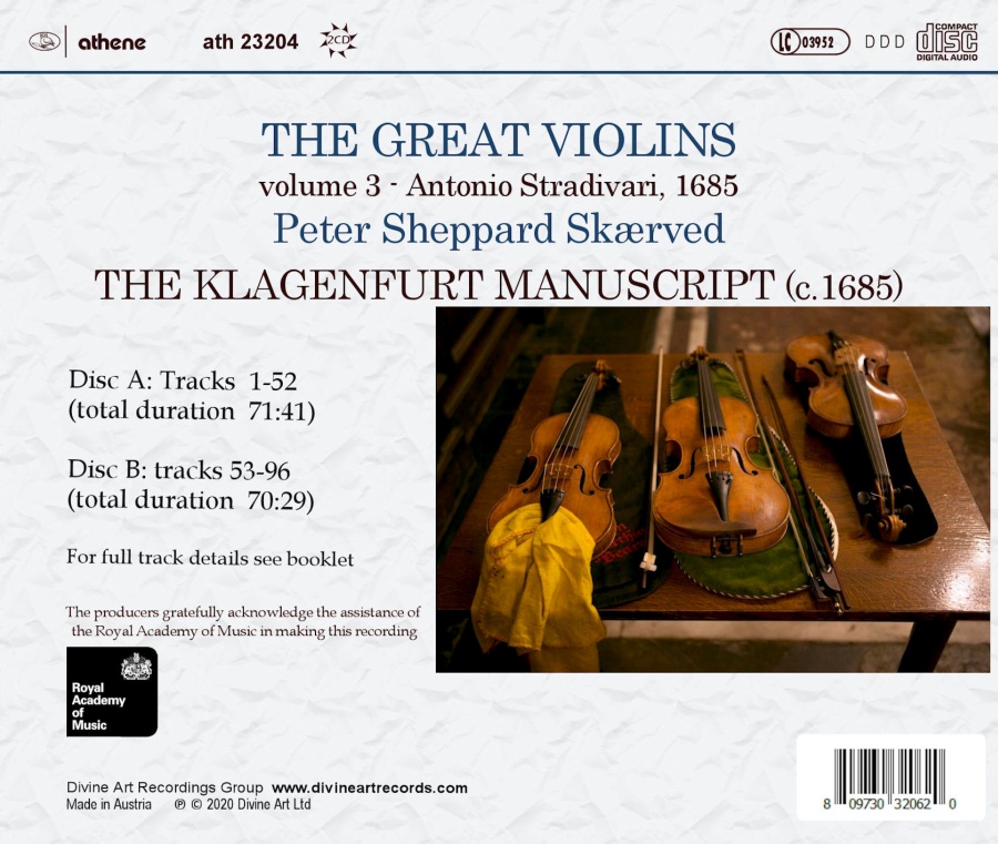The Great Violins vol. 3: 1685 Stradivari - The Klagenfurt Manuscript - slide-1