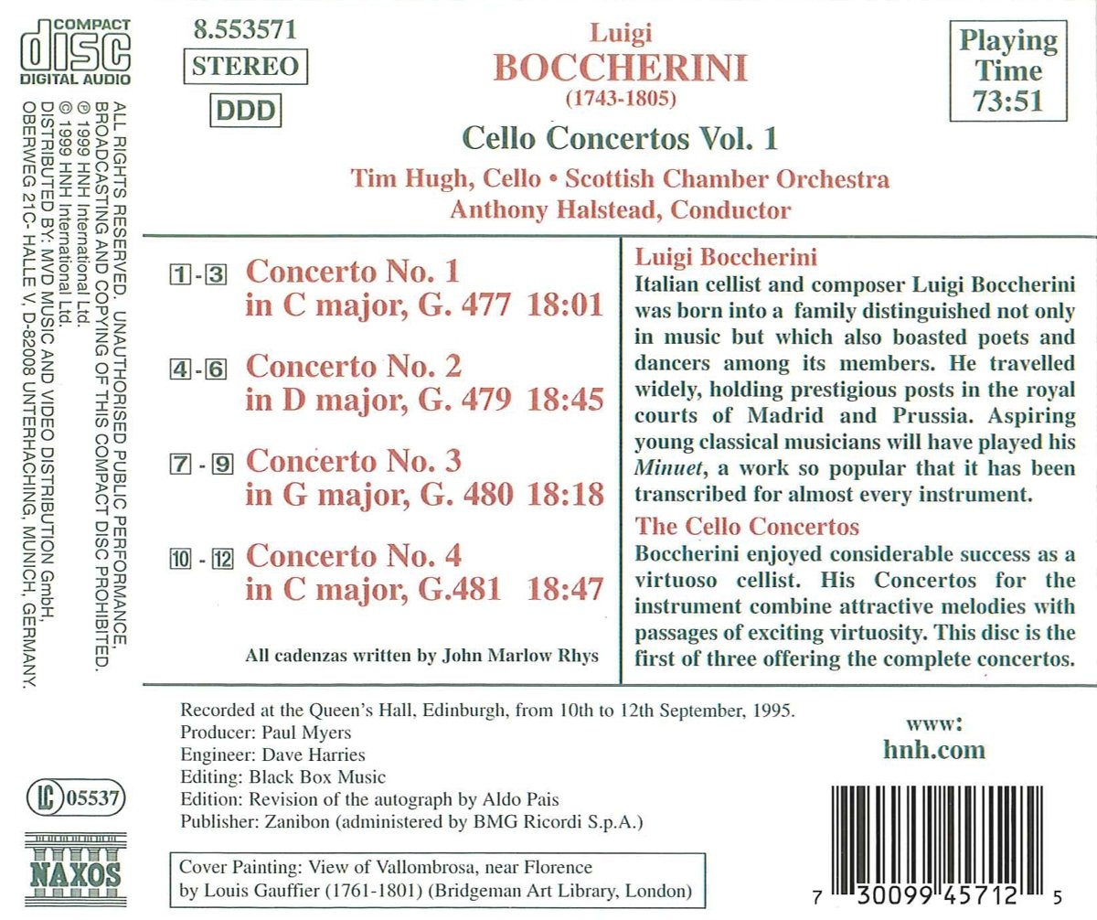 BOCCHERINI: Cello Concertos vol. 1 - slide-1