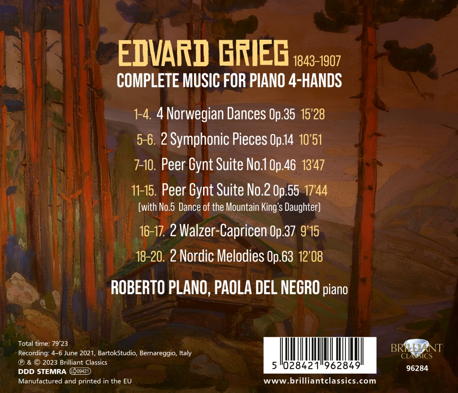 Grieg: Complete Music for Piano 4-Hands - slide-1