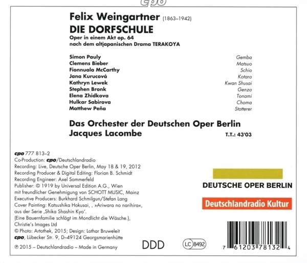 Weingartner: Die Dorfschule, Opera in one act op. 64 - slide-1