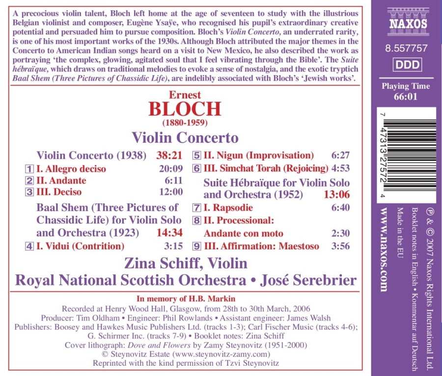 Bloch Ernest: Violin Conc., Baal Shem - slide-1