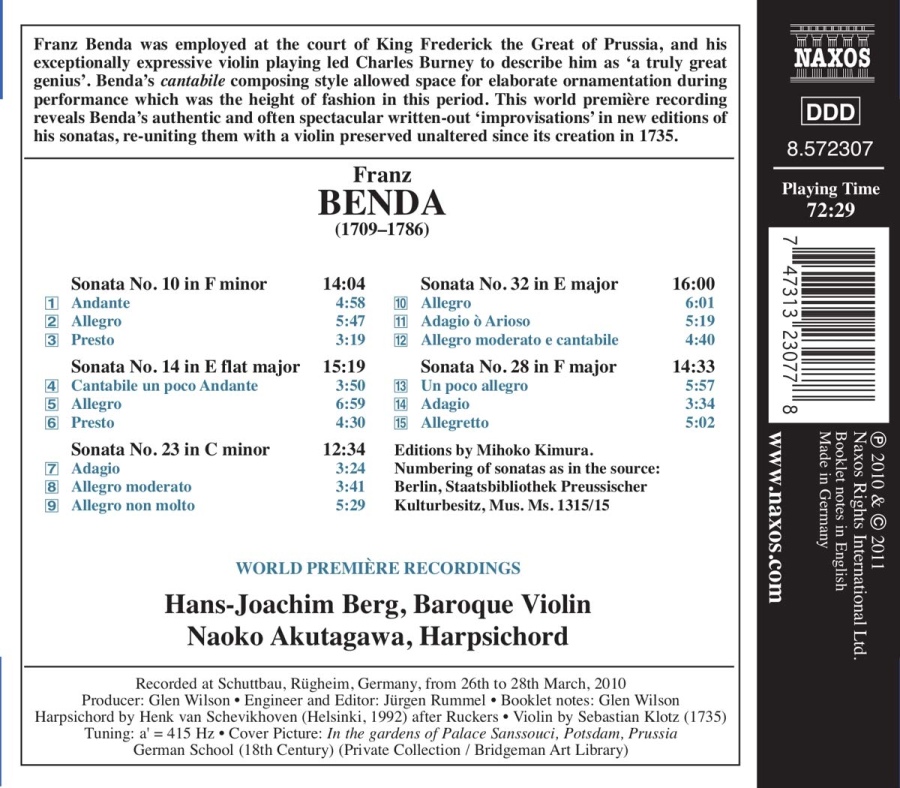 Benda: Violin Sonatas - slide-1