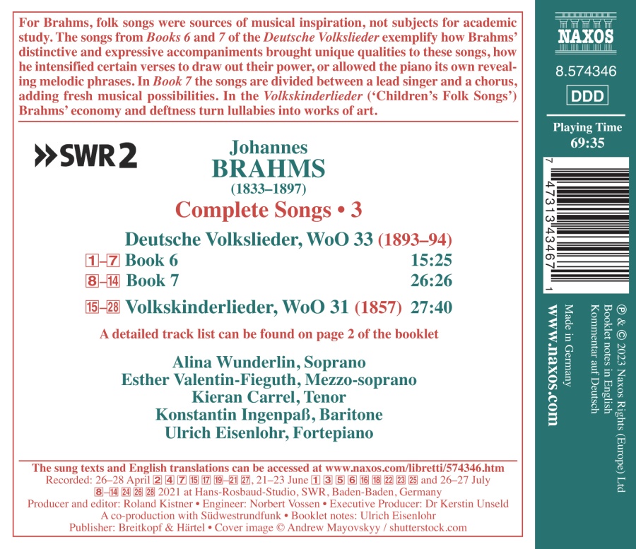 Brahms: Complete Songs Vol. 3 - slide-1