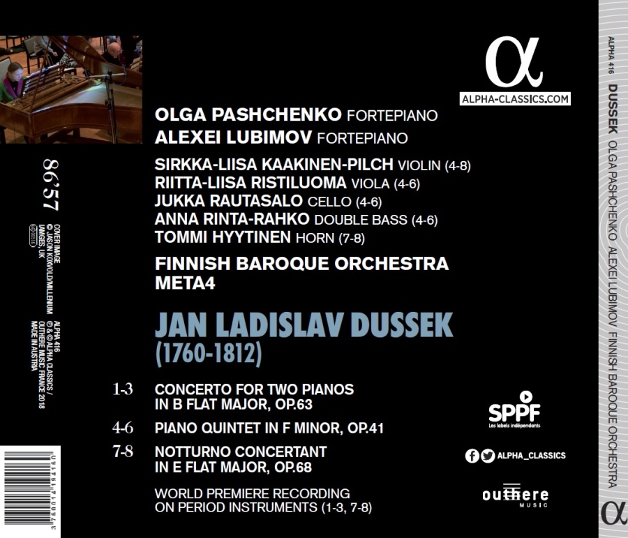 Dussek: Concerto for two pianos & chamber works - slide-1