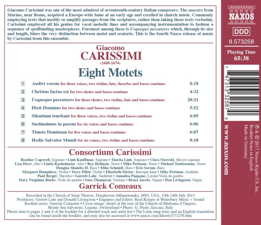 Carissimi: Eight Motets - slide-1