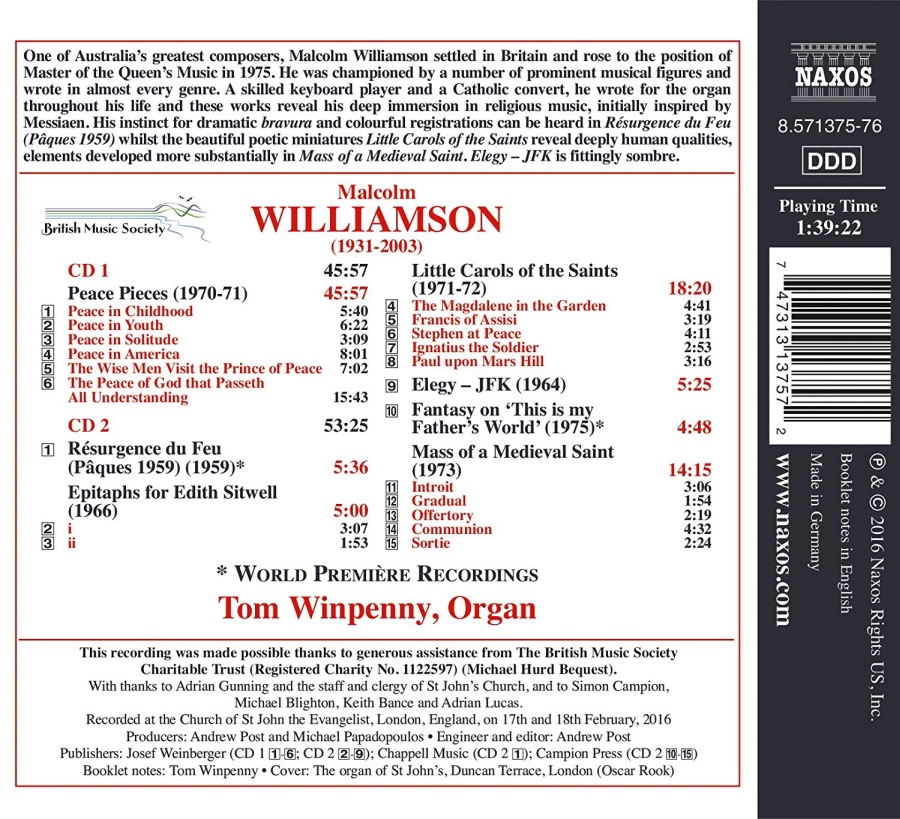 Williamson: Organ Music - slide-1