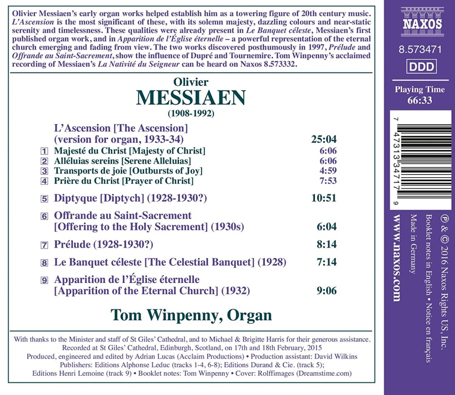 Messiaen: L'Ascension, Diptyque, Offrande au Saint-Sacrement - slide-1
