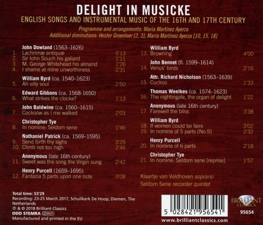 Delight in Musicke: English Songs and Instrumental Music of the 16th and 17th Century - slide-1