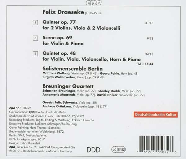 Draeseke: Quintets opp. 48 & 77; Scene op. 69 - slide-1