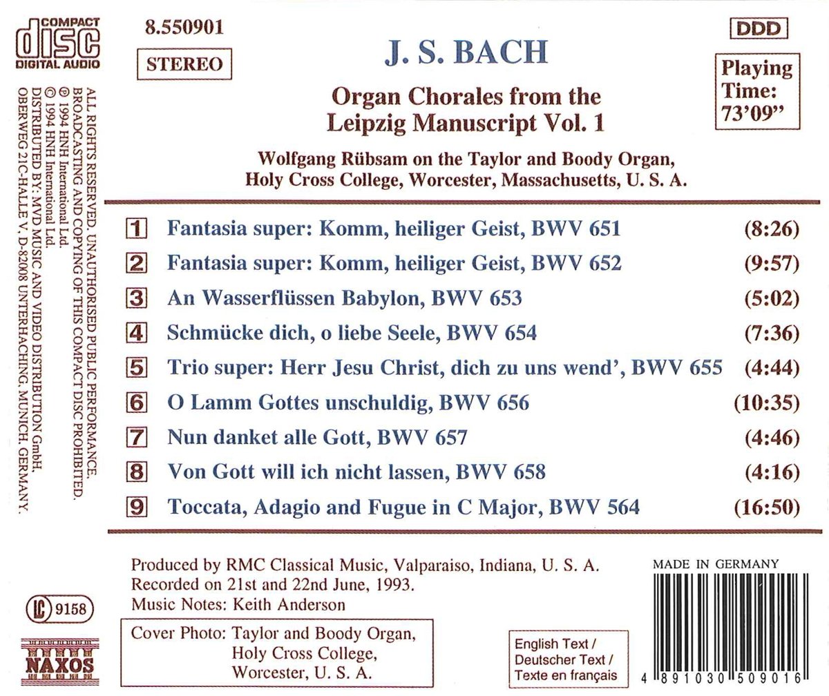 BACH: Organ Chorales vol. 1 - slide-1