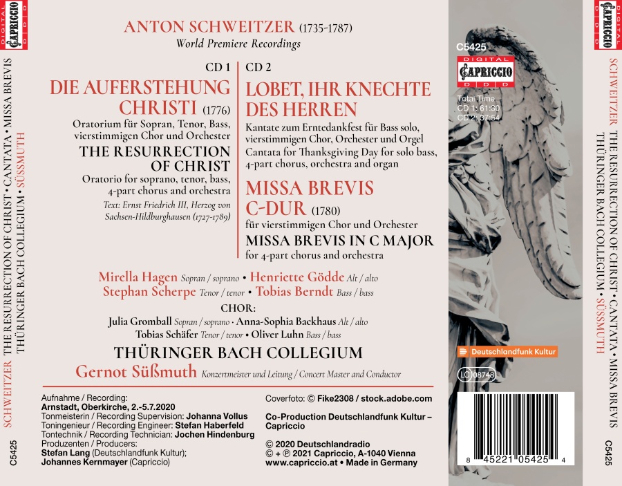 Schweitzer: Die Auferstehung Christi; Missa Brevis; Cantata - slide-1