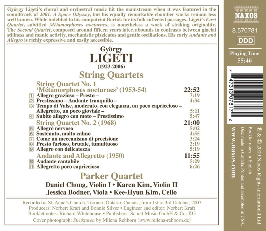 Ligeti: String Quartets Nos. 1 and 2, Andante and Allegretto - slide-1